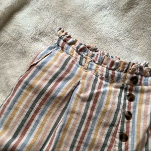 american eagle striped elastic shorts